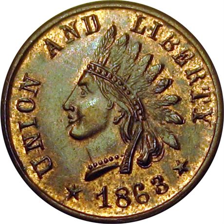 21  -   98/291 a  R5  MS63  Patriotic Civil War token