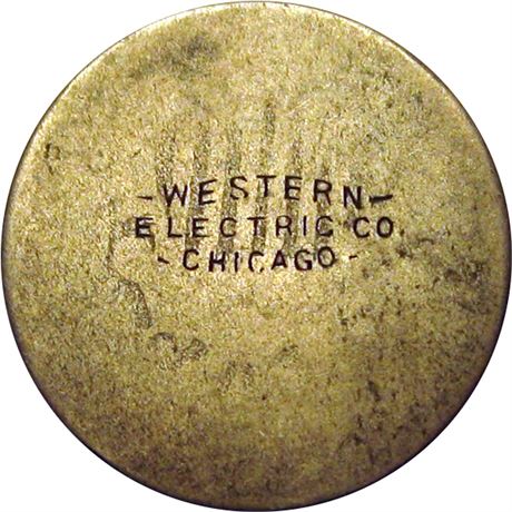 411  -  -WESTERN- / ELECTRIC CO. / -CHICAGO- on Shield Nickel
