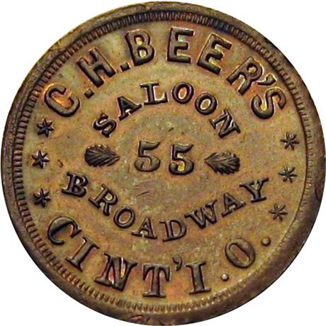 244  -  OH165 L-5a  R5  UNC Details Cincinnati Ohio Civil War Store Card