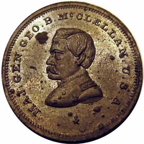 700  -  GMcC 1864-10   AU Details George McClellan Political Campaign token