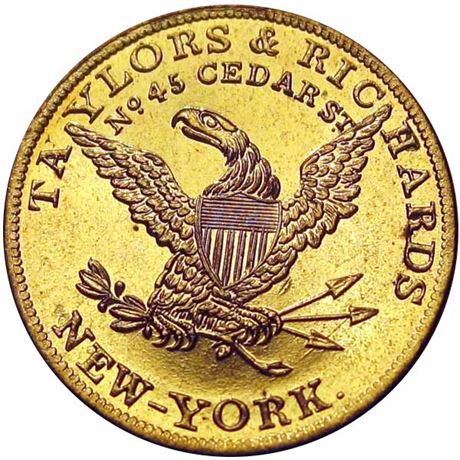562  -  MILLER NY  891   MS65  New York Merchant token