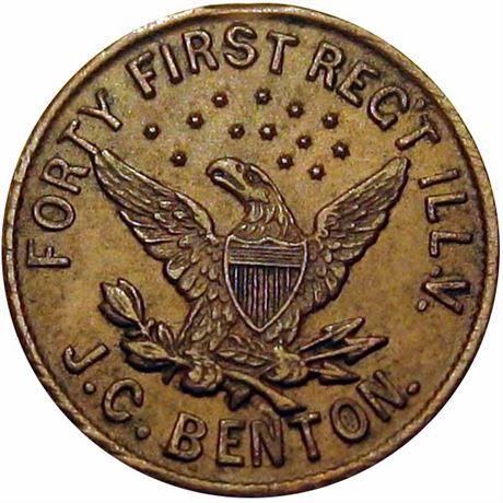 62  -  IL I-10 C  R6  AU Illinois Civil War Sutler token