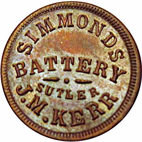 67  -  KY C- 5 B  R9  MS63 Kentucky Civil War Sutler token