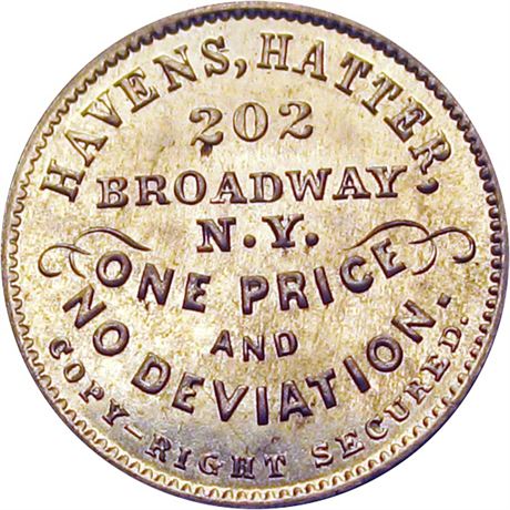 193  -  NY630AIa-1e  R6  MS64  New York Civil War Store Card