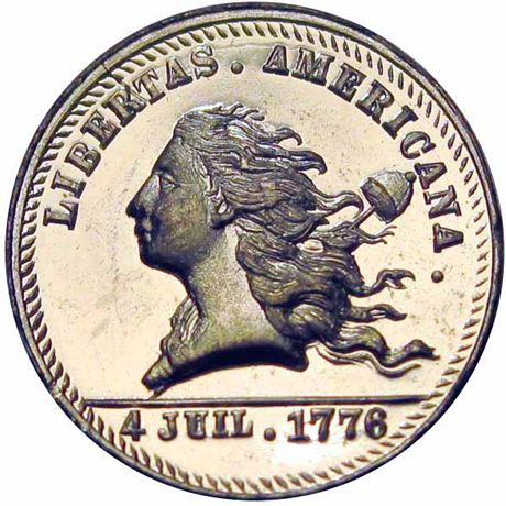 655  -  MILLER PA 526B   MS63 Libertas Americana Pennsylvania Merchant token
