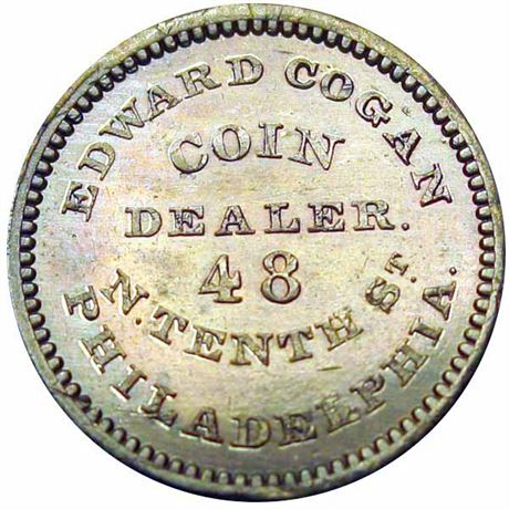 585  -  MILLER PA  90E MS62 Coin Dealer Philadelphia Pennsylvania Merchant token