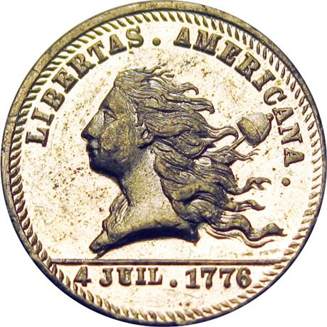 538  -  MILLER NY  194   AU+ Libertas Americana New York Merchant token