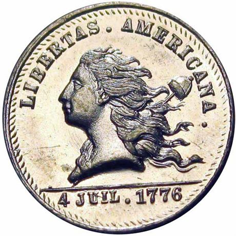 627  -  MILLER PA 312   MS65 Libertas Americana Pennsylvania Merchant token