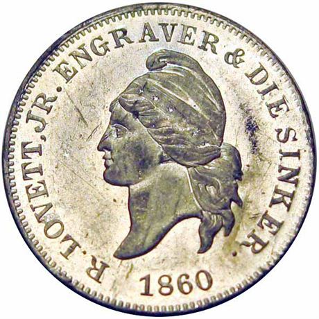 634  -  MILLER PA 356A MS62 Die Sinker Philadelphia Pennsylvania Merchant token