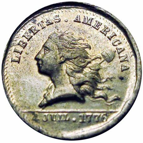586  -  MILLER PA 109   MS62 Libertas Americana Pennsylvania Merchant token