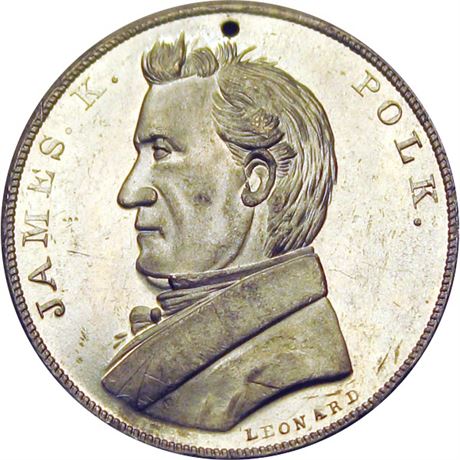 707  -  JP 1844-2   MS63 James K. Polk Political Campaign token
