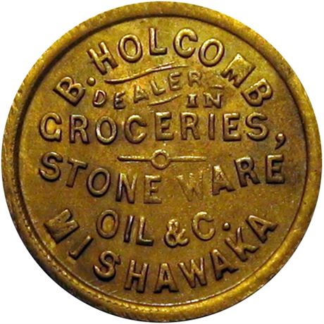 136  -  IN630B-3b R8 Raw AU Details Mishawaka Indiana Civil War Store Card