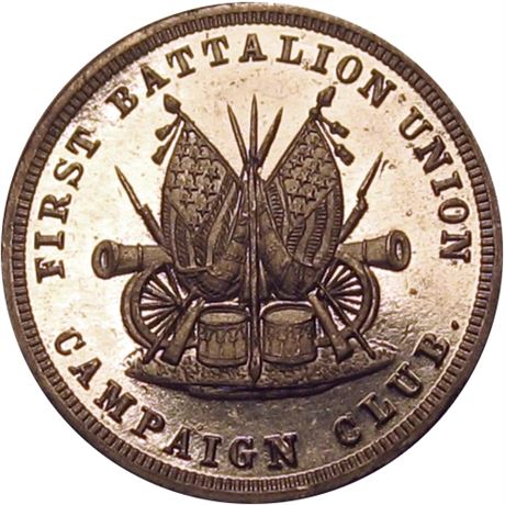 46  -  131/479A e Unlisted Raw MS62 Abraham Lincoln Patriotic Civil War token