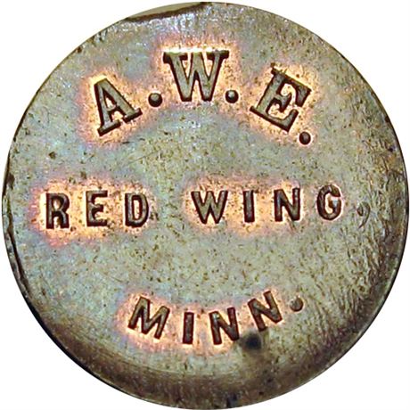 252  -  MN680A-2a R8 NGC MS65 BN Red Wing Minnesota Civil War Store Card