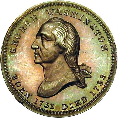 40  -  113/114A f Unlisted NGC MS63 Silver Washington Patriotic Civil War token
