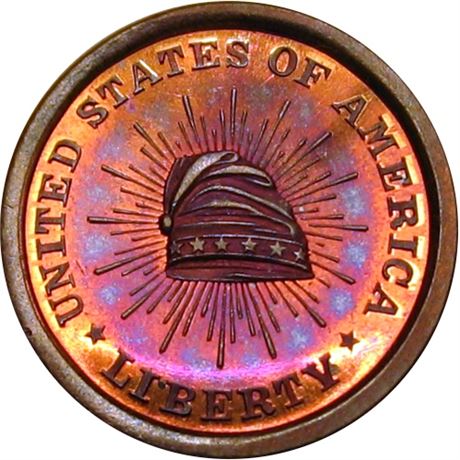 153  -  MA760A-6a R8 Raw MS65 Bolen Springfield Massachusetts Civil War token