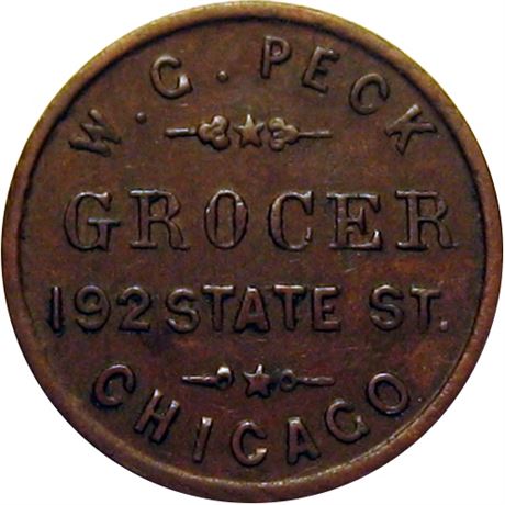 112  -  IL150AT-4a R6 Raw EF Chicago Illinois Civil War Store Card