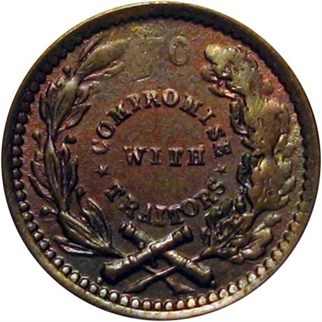 78  -  295/432 a R4 Raw MS62  Patriotic Civil War token