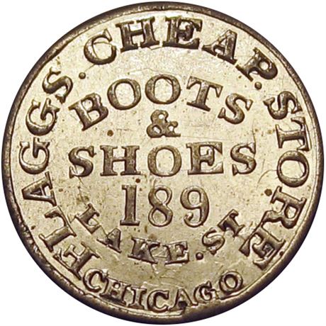 109  -  IL150 S-1j R8 NGC MS64 Chicago Illinois Civil War Store Card