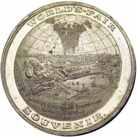 605  -  HK-174 R3 Raw AU+ 1893 Columbian Exposition So-Called Dollar