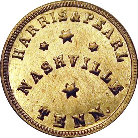 350  -  TN690B-1d R10 NGC MS64 Nashville Tennessee Civil War Store Card