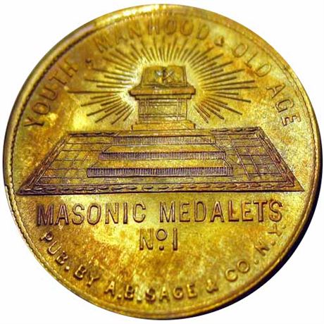 658  -  Sage's Masonic Medalets No. 1  Raw MS64