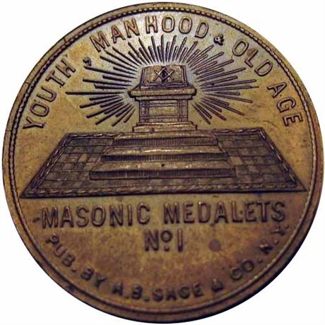 656  -  Sage's Masonic Medalets No. 1  Raw MS63