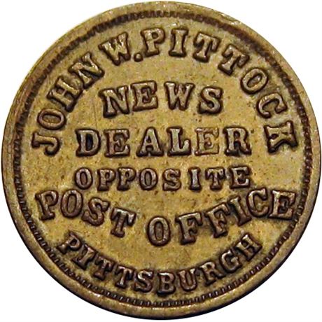 343  -  PA765P-28a R8 Raw EF+ Pittsburgh Pennsylvania Civil War Store Card