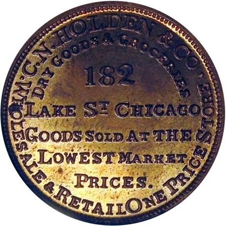 507  -  MILLER IL 15  NGC MS64 RB Chicago Illinois Merchant token
