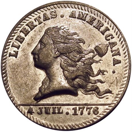 572  -  MILLER PA 301  Raw AU Libertas Americana Philadelphia Merchant token