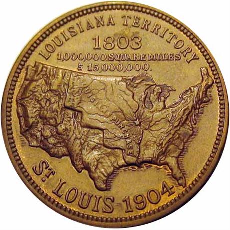 612  -  HK-303 R3 Raw AU+ 1904 St. Louis Expo So-Called Dollar