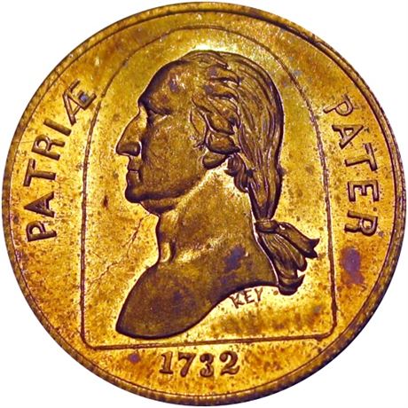 554  -  MILLER NY  973  Raw MS64 1860 George Washington New York Merchant token