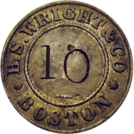 516  -  MILLER MA  96  Raw EF Boston Massachusetts Merchant token