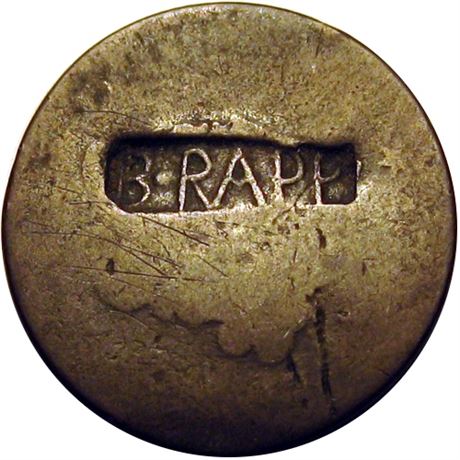 393  -  B. RAPP in raised letters on the obverse of a Large Cent