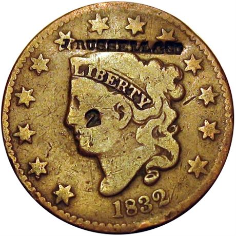 401  -  J. RUSSELL & Co. on the obverse of an 1832 Large Cent
