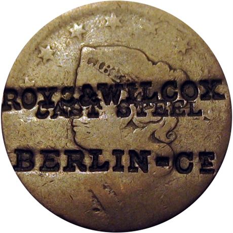 403  -  ROYS & WILCOX / CAST STEEL / BERLIN - Ct on the obverse of a Large Cent