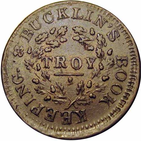 447  -  LOW  92 / HT-353 R1 Raw VF+ Details Troy New York Hard Times token