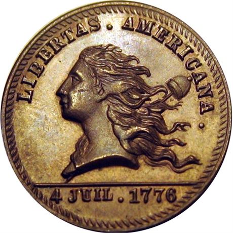 570  -  MILLER PA 300  Raw MS64 Libertas Americana Philadelphia Merchant token
