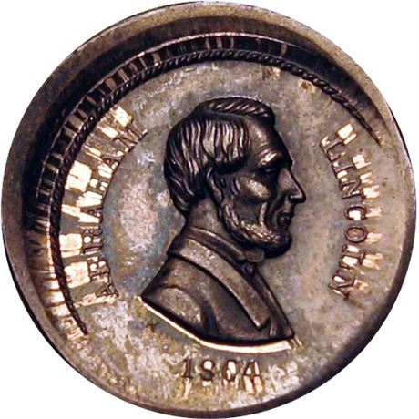 45  -  129/142 f R9 NGC MS64 Silver Lincoln Patriotic Civil War token