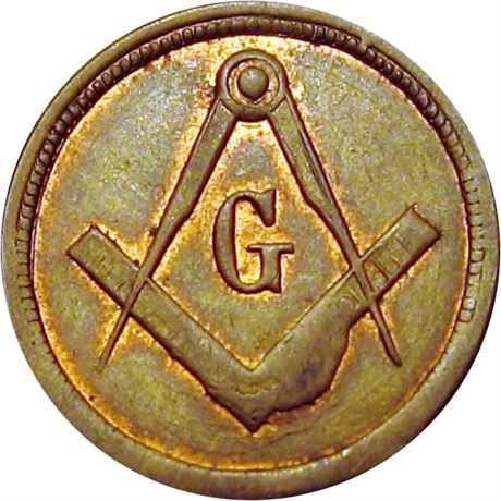 93  -  252/271 a R4 Raw MS62 Masonic Patriotic Civil War token