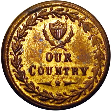 85  -  229/360 b R8 NGC MS64 Brass Patriotic Civil War token
