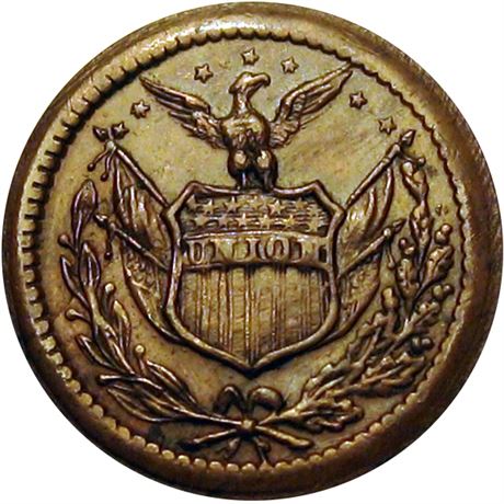 73  -  166/432 a R6 Raw AU  Patriotic Civil War token