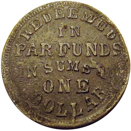 27  -   57A/473 g R9 Raw FINE Details Rare Die Patriotic Civil War token