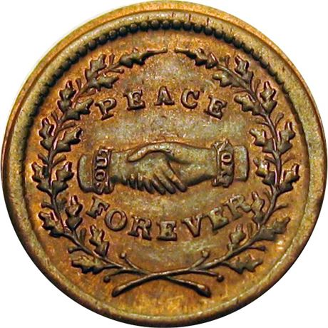 53  -  118/419 a R5 Raw MS64 Washington Patriotic Civil War token