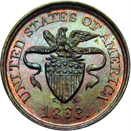 84  -  197/380 a R2 NGC MS66 BN  Patriotic Civil War token