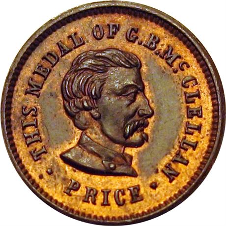 68  -  143/261 a R1 Raw MS63 McClellan Patriotic Civil War token