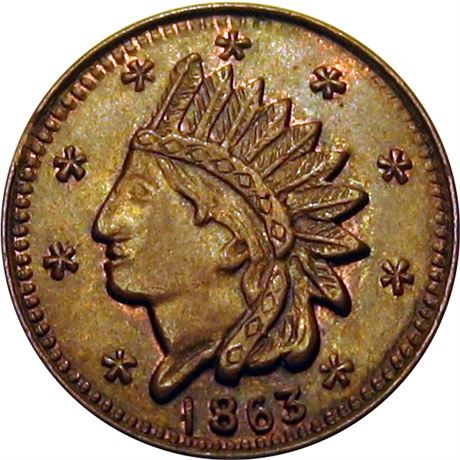 36  -   78/330 a R4 Raw AU+  Patriotic Civil War token