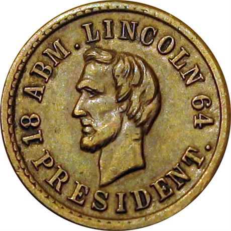 56  -  124/294 a R7 Raw EF+ Lincoln Patriotic Civil War token