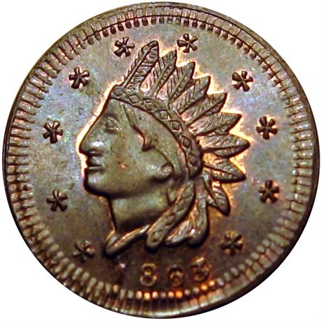 35  -   77/331 a R4 NGC MS64 BN  Patriotic Civil War token