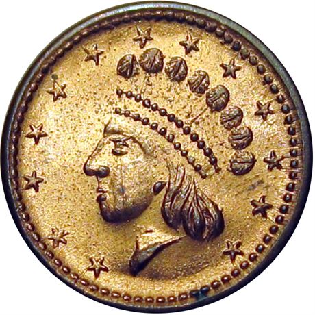 24  -   51/334 a R1 NGC MS65 RD  Patriotic Civil War token